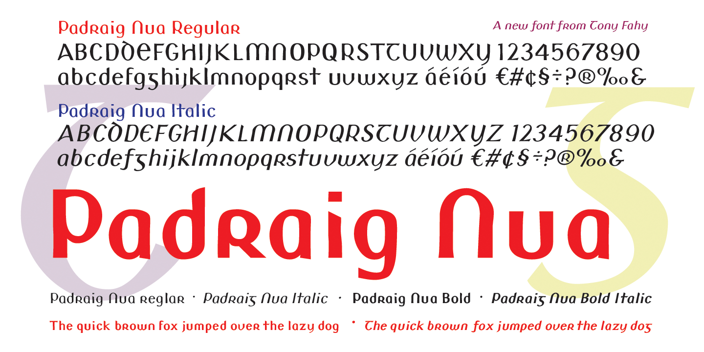 Пример шрифта Padraig Nua #1